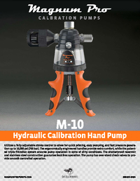 Thumbnail of document Data Sheet - M-10 Hydraulic Calibration Hand Pump